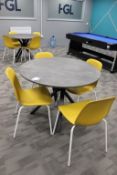 2 Tables & 8 Chairs, grey/yellow