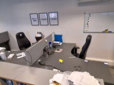 Two Person Workstation with pedestal and operator's chair (to first floor office) excluding