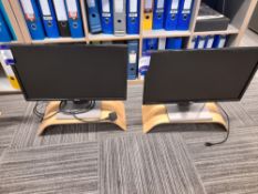 2x Dell SE2417HG LCD Monitor with Ikea Sigfinn stand