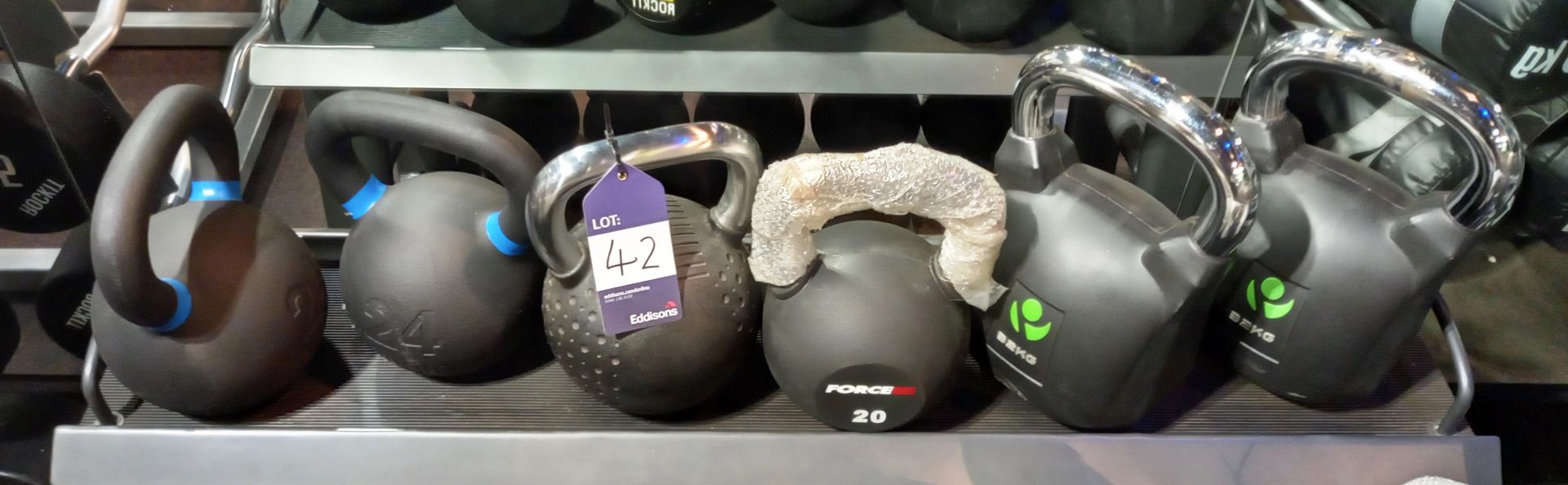 6 x various kettle bells