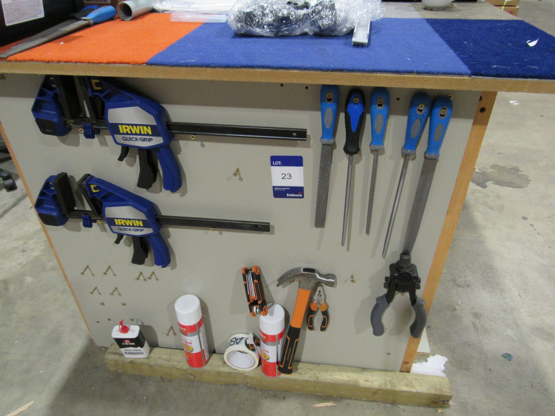 Quantity of assorted Tools to rack