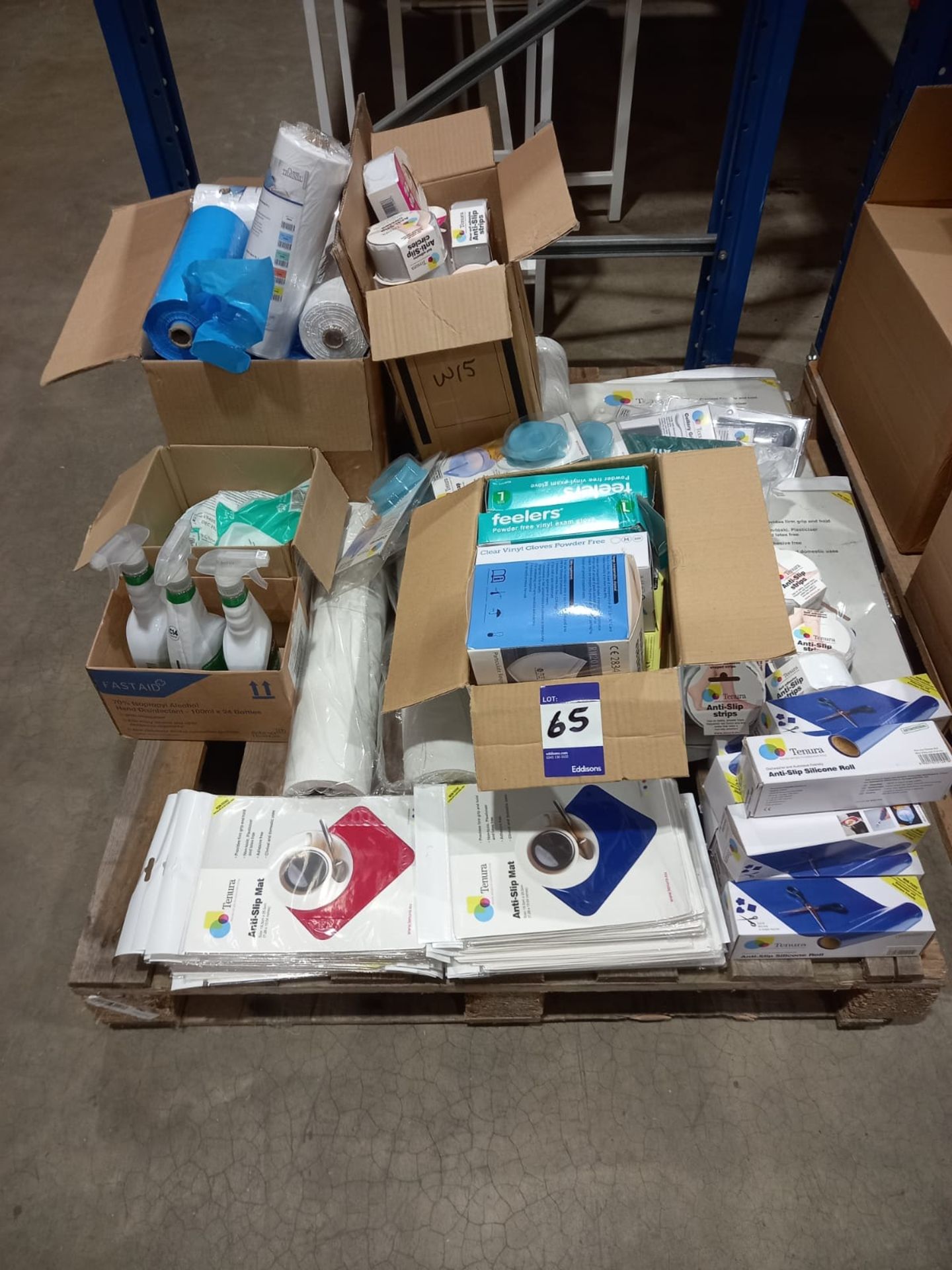 Contents of Pallet to include Tenura Anti Slip Mats, strips and silicone roll, examination gloves - Image 3 of 4