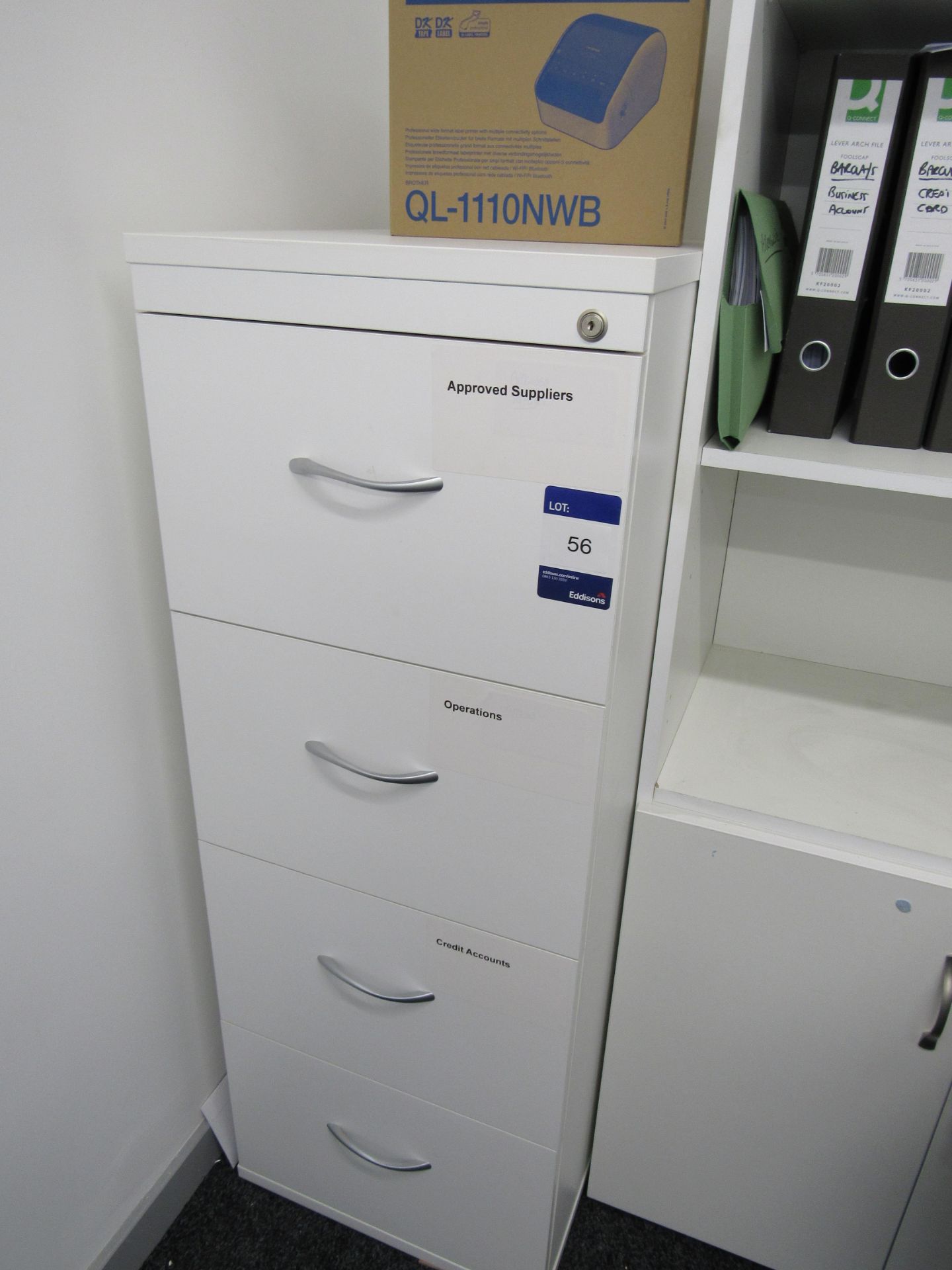 4-drawer Filing Cabinet, white