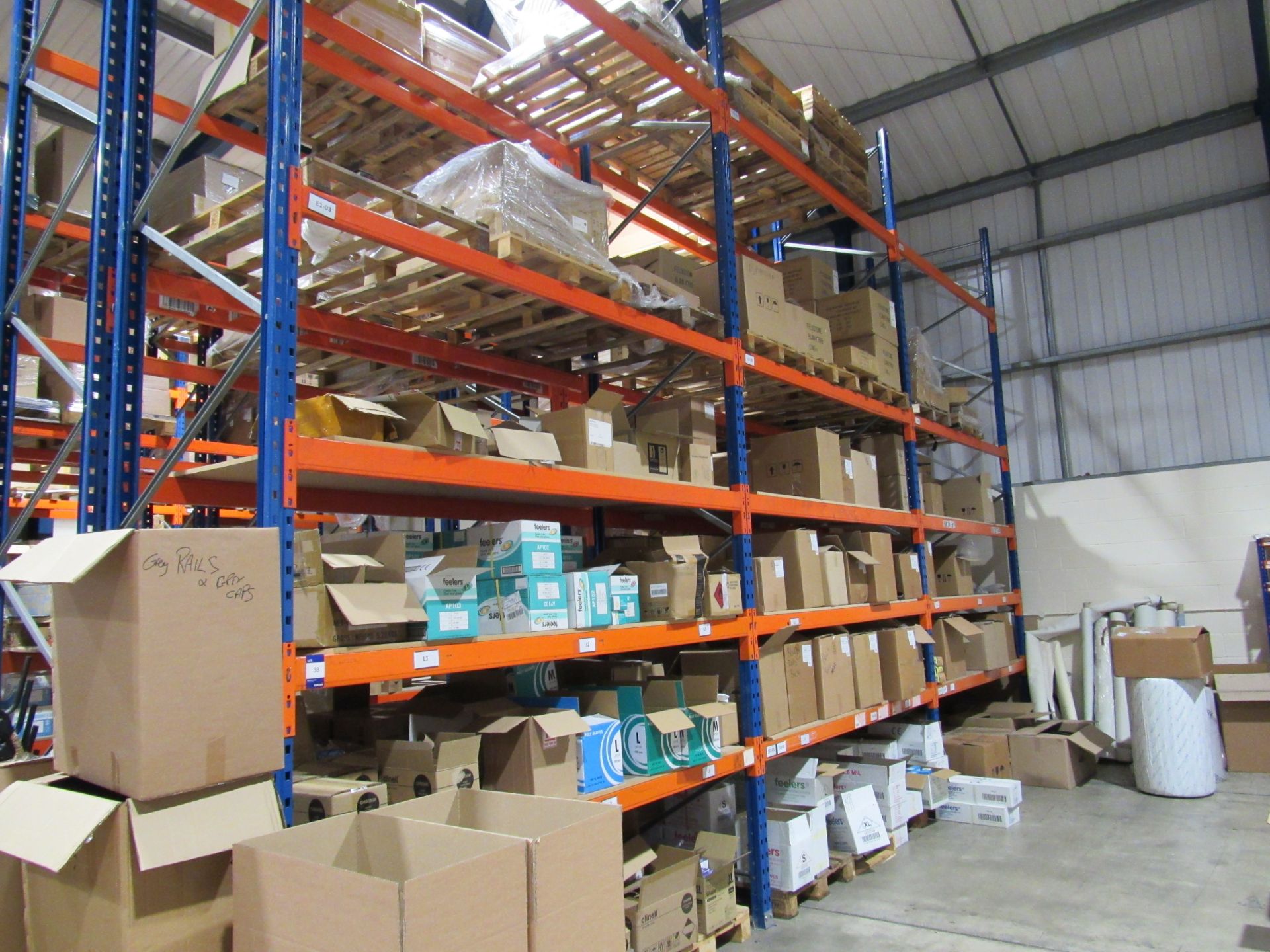 3 bays PSS Pallet Racking; 4 end frames & 20 cross - Image 2 of 4