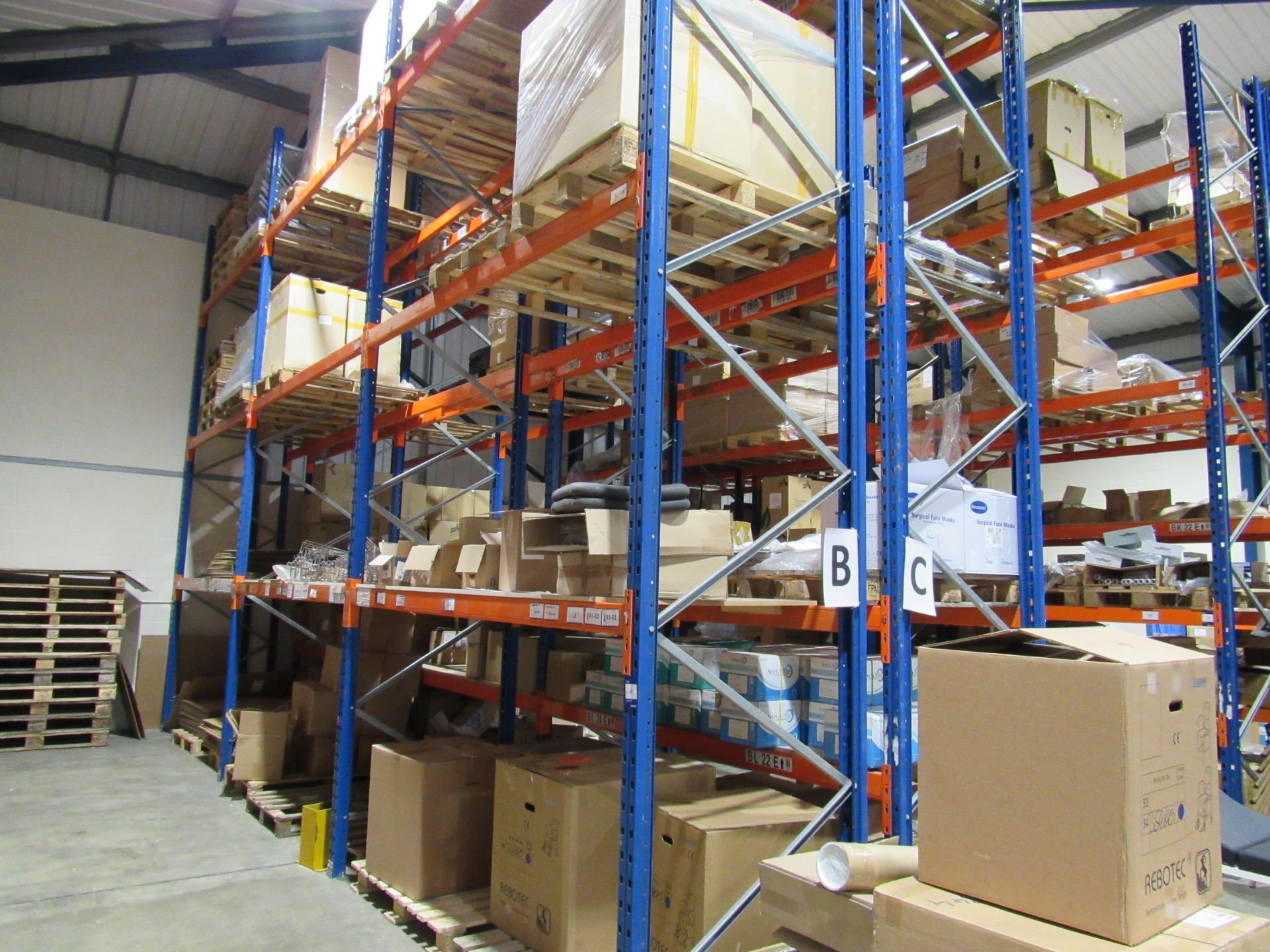 3 bays PSS Pallet Racking; 4 end frames & 18 cross - Image 3 of 3