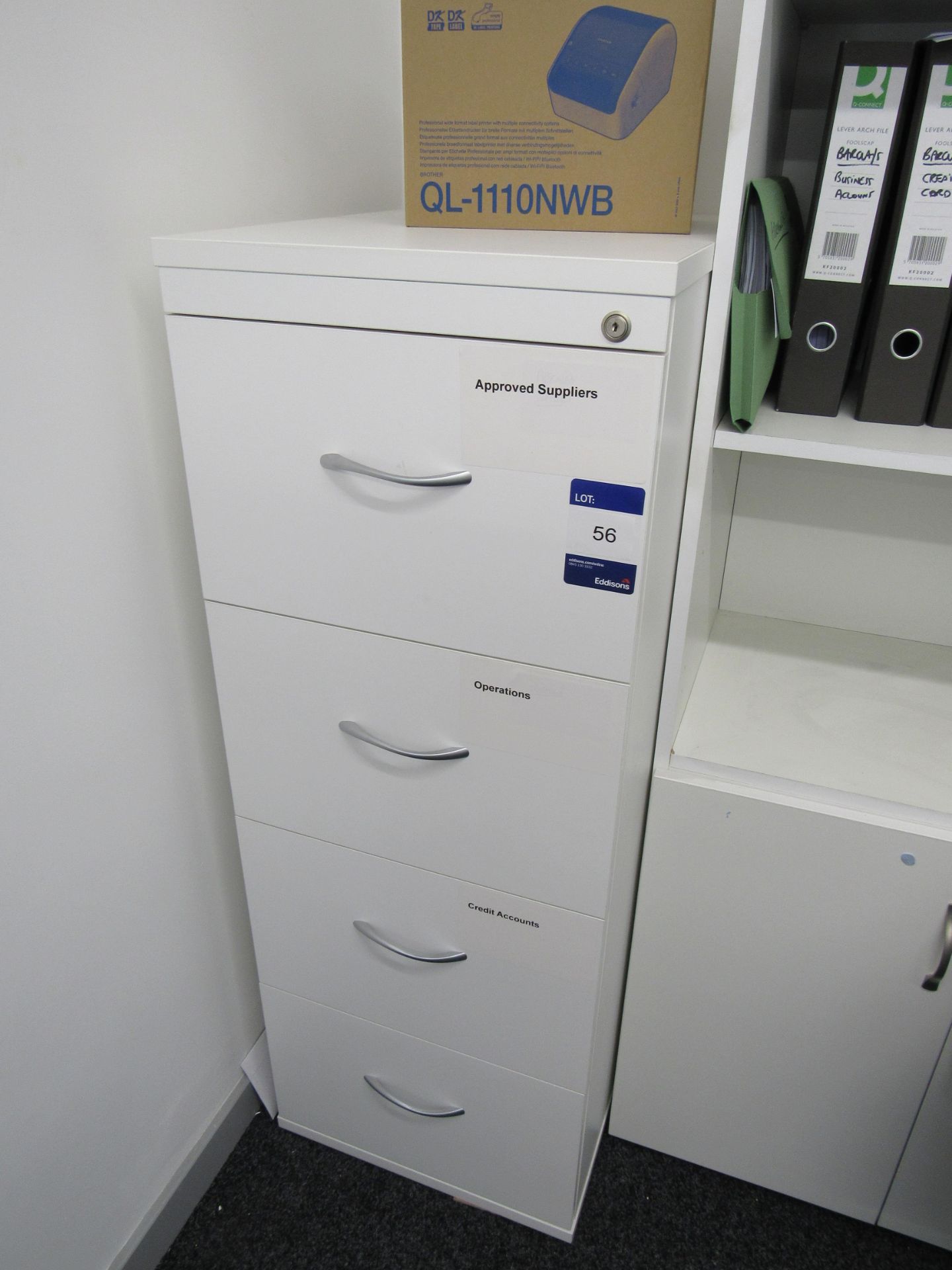 4-drawer Filing Cabinet, white - Image 2 of 2