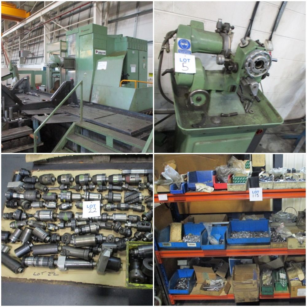 Machines and equipment surplus to the requirements of a large engineering company