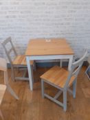 Timber Table & 2 Chairs