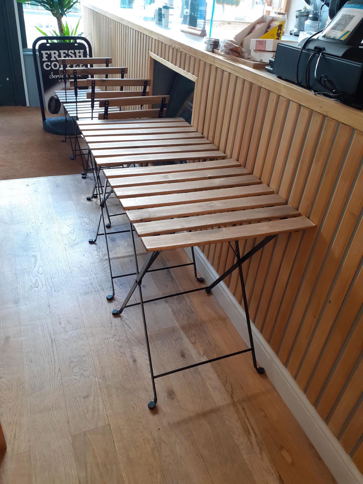Two Small Folding Tables with Four Matching Chairs - Image 2 of 2