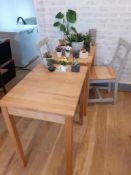 2 Small Timber Tables & 2 Chairs