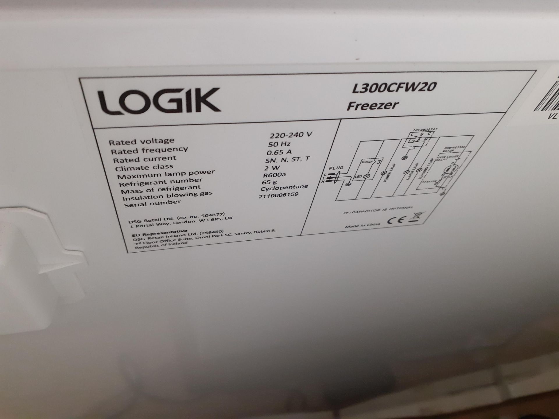 Logik L300CFW20 Chest Freezer - Image 2 of 2