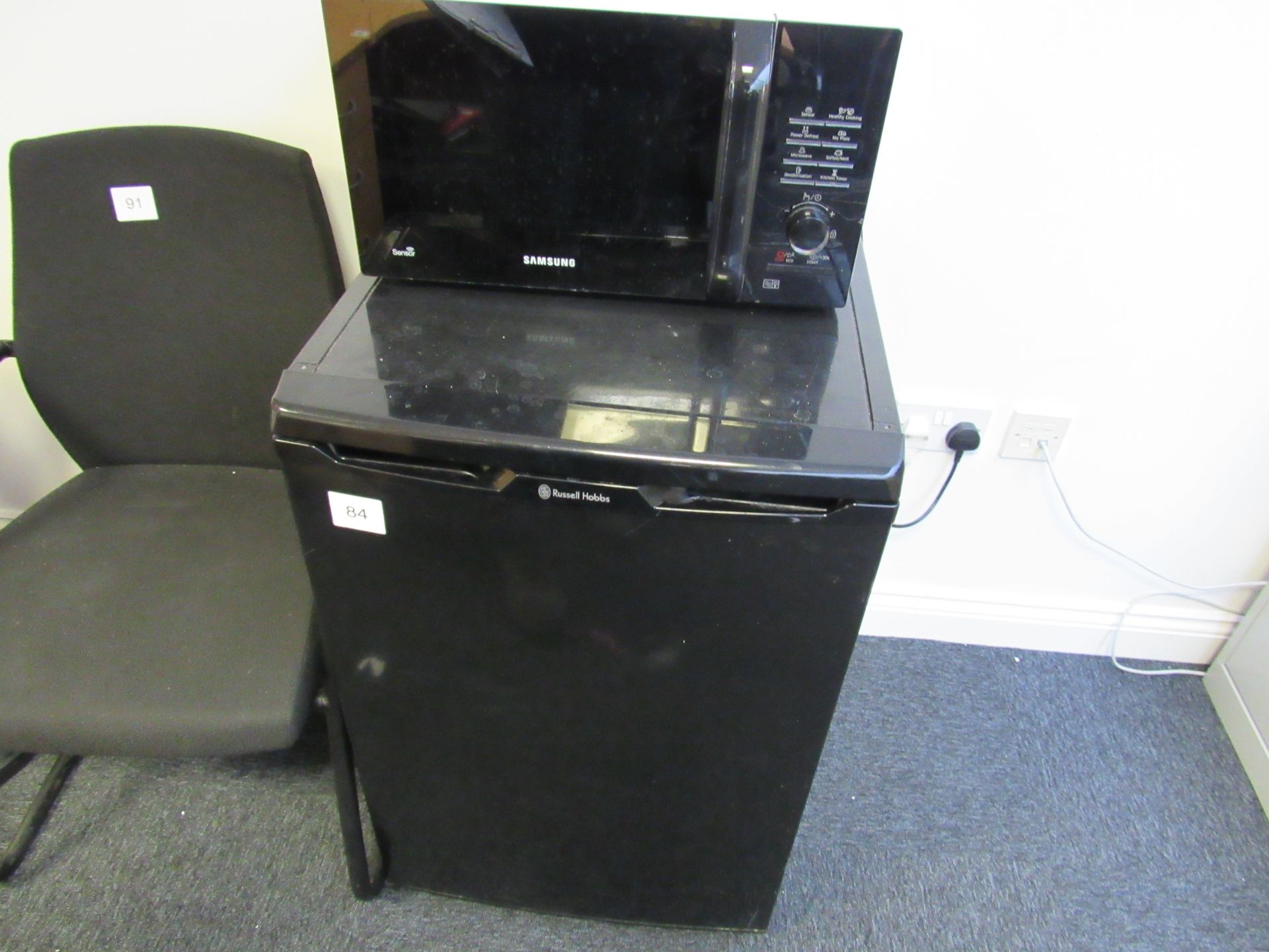 Russell Hobbs Undercounter Fridge and Samsung Microwave – (Located in York) - Image 2 of 3