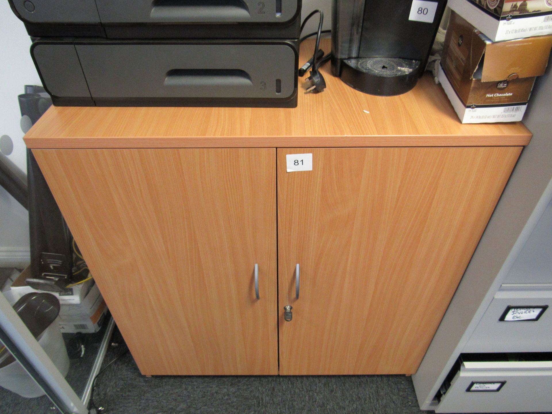 Beech Effect Double Door Office Cupboard – (Located in York)