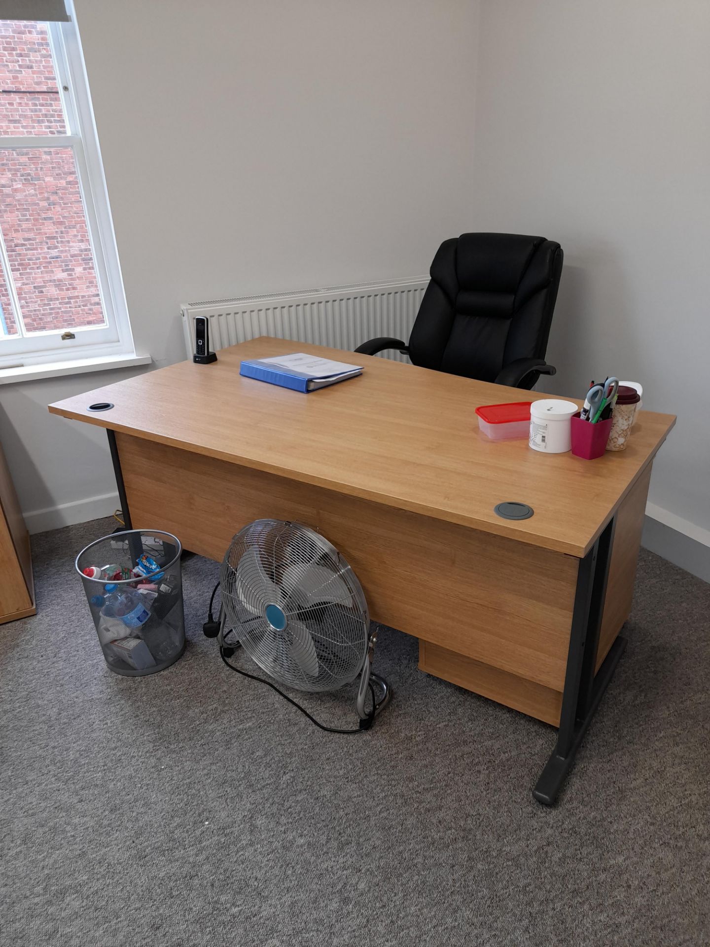 Contents of room to included 3 – Desks, 3 - Pedestal drawers, 3 - Directors chairs and Small - Image 4 of 5