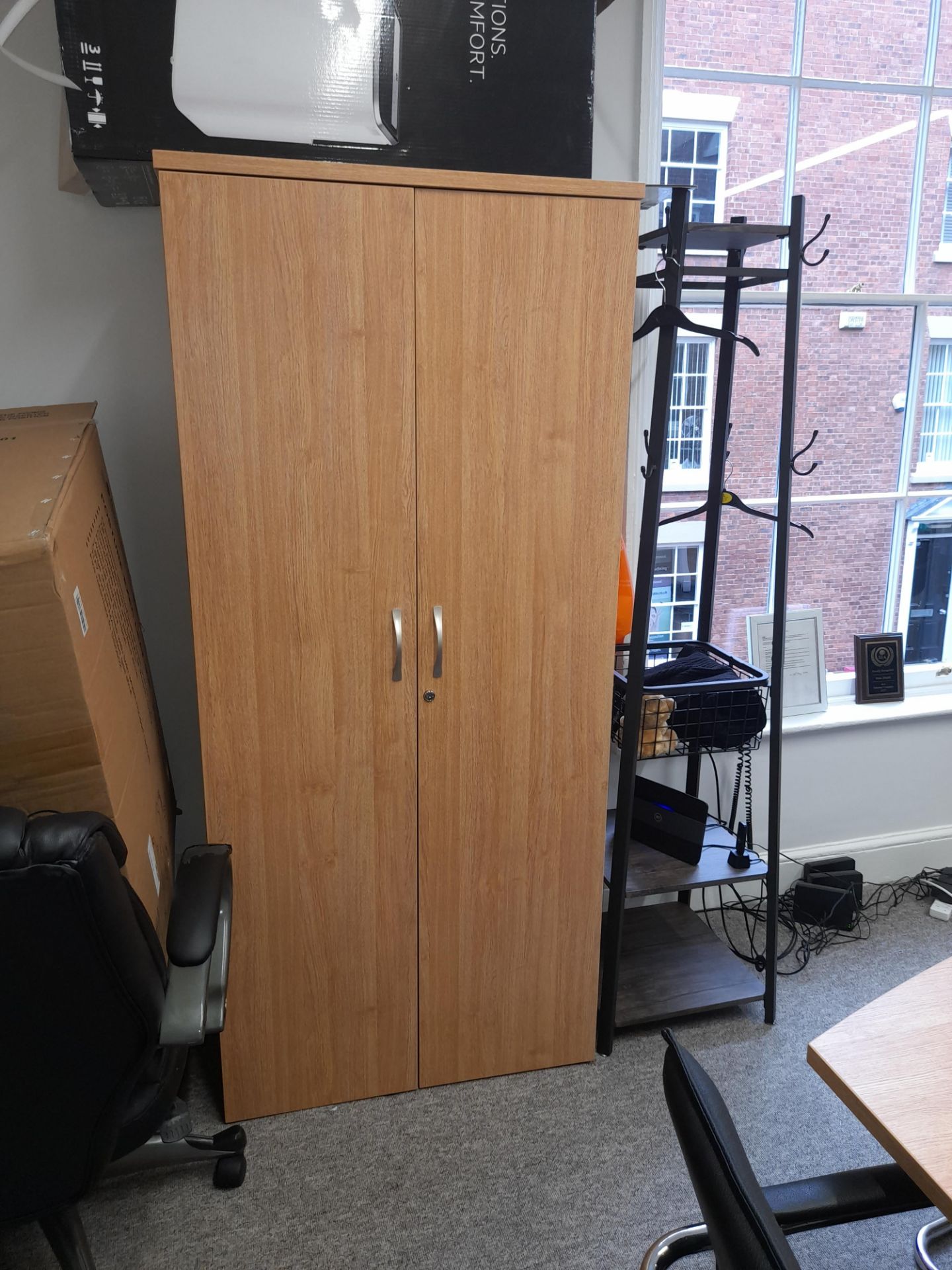 2- Tall double door cupboards (collection from Chester) - Image 2 of 2