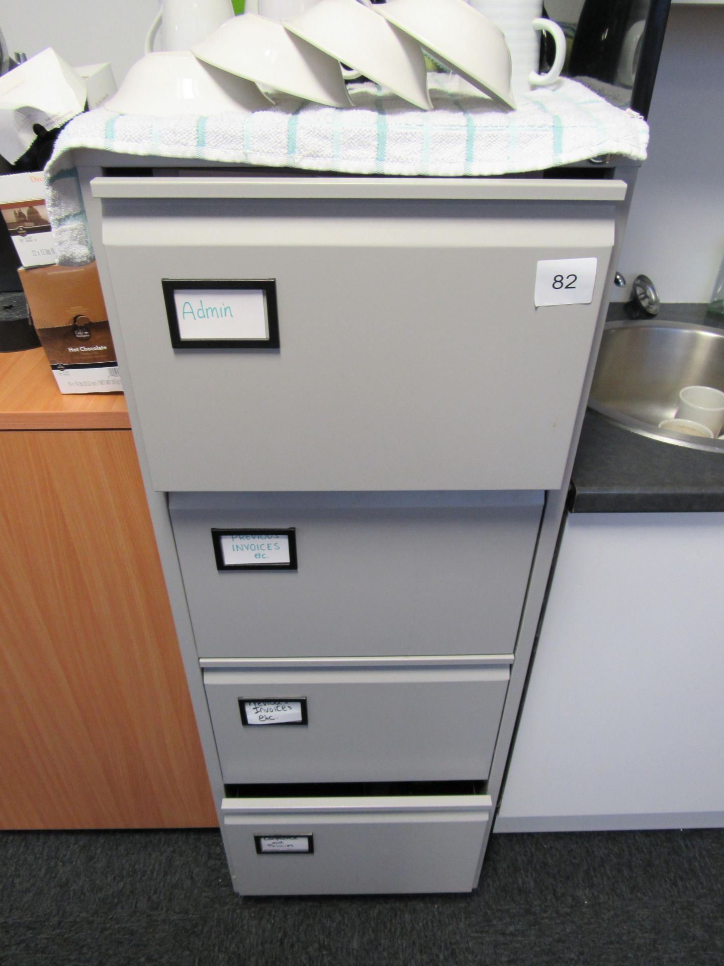 4 Drawer Filing Cabinet Grey – (Located in York) - Image 2 of 4