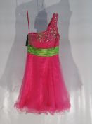 15x Bright pink short dresses