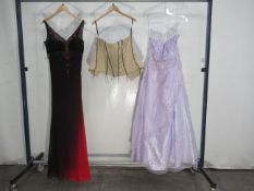 10x assorted bridal/prom gowns sizes 14/16