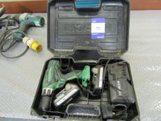 Hitachi DV18DGL Cordless Drill with 2 batteries and charger (spares or repair)