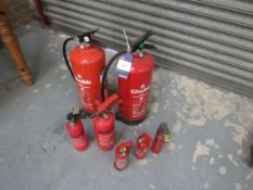 Quantity of various Fire Extinguishers