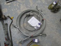 4x 14mm Galvanised Wire Slings, 1.6m, 3m, 9m, 13.9m