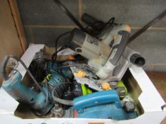 A selection of hand power tools, grinder spares or repairs