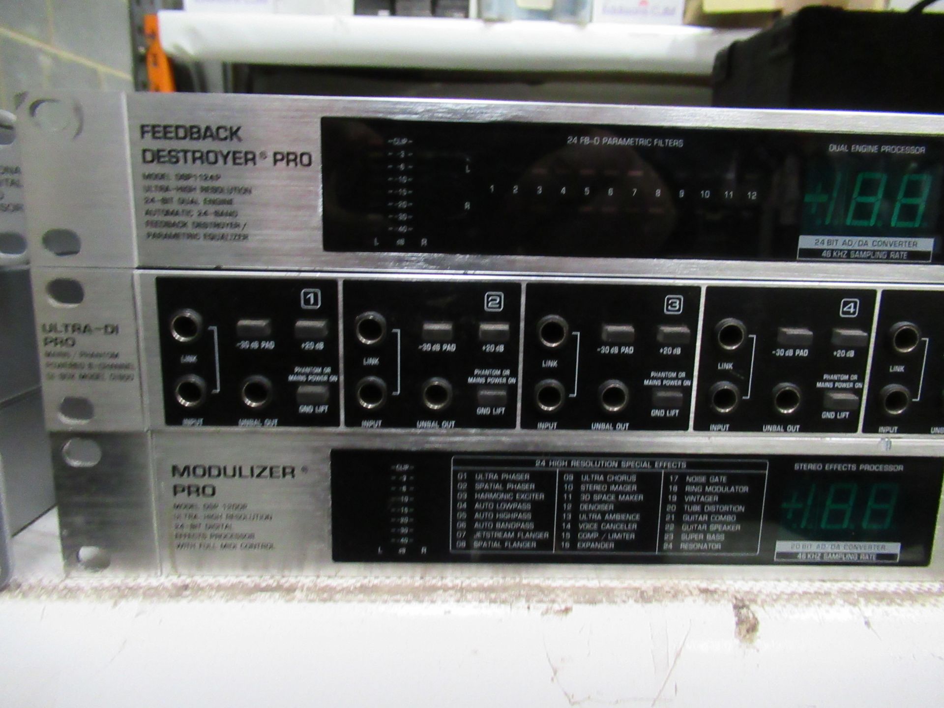 Behringer DSP1124P Destroyer Pro, DI800 Ultra DI Pro Box and DSP1200P Modulizer Pro - Image 5 of 7