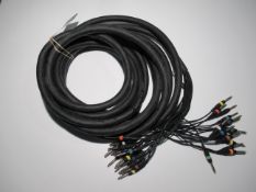 10m 16Way TRS-Stereo 6.35mm Jack Snake Cable