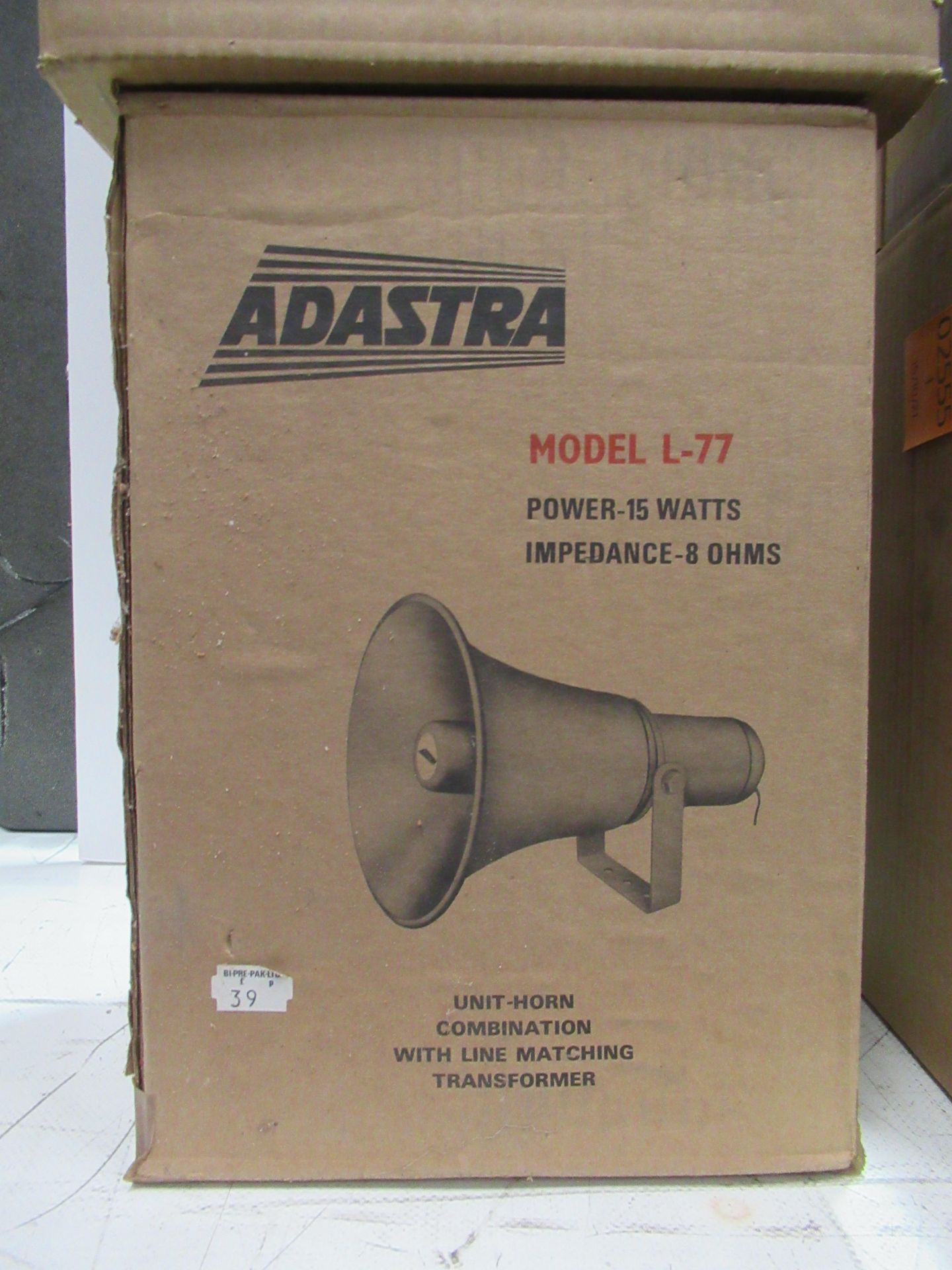 5 x BNIB Adastra L-87 15W PA Horn and a L-77 15W PA Horn - Image 2 of 4