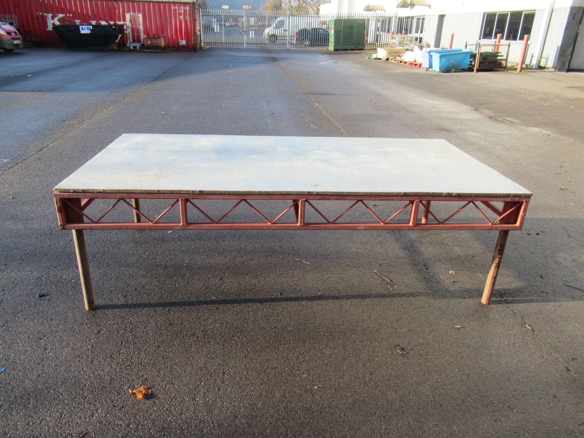 Steel Deck 8' x4' Stage Section with Legs and Plywood floor - Image 4 of 4