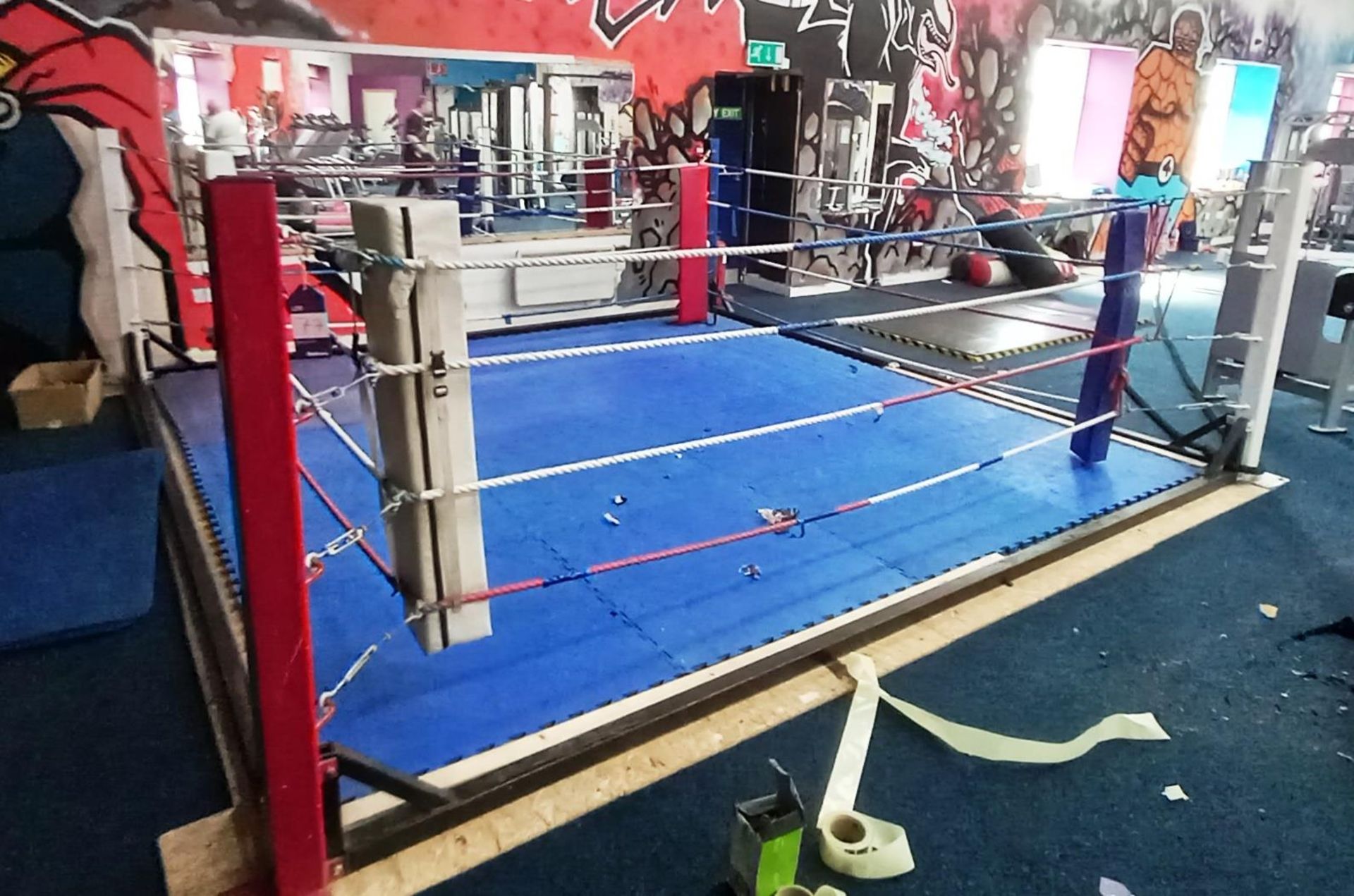 Approx. 4 x 4m Boxing Ring and Flooring