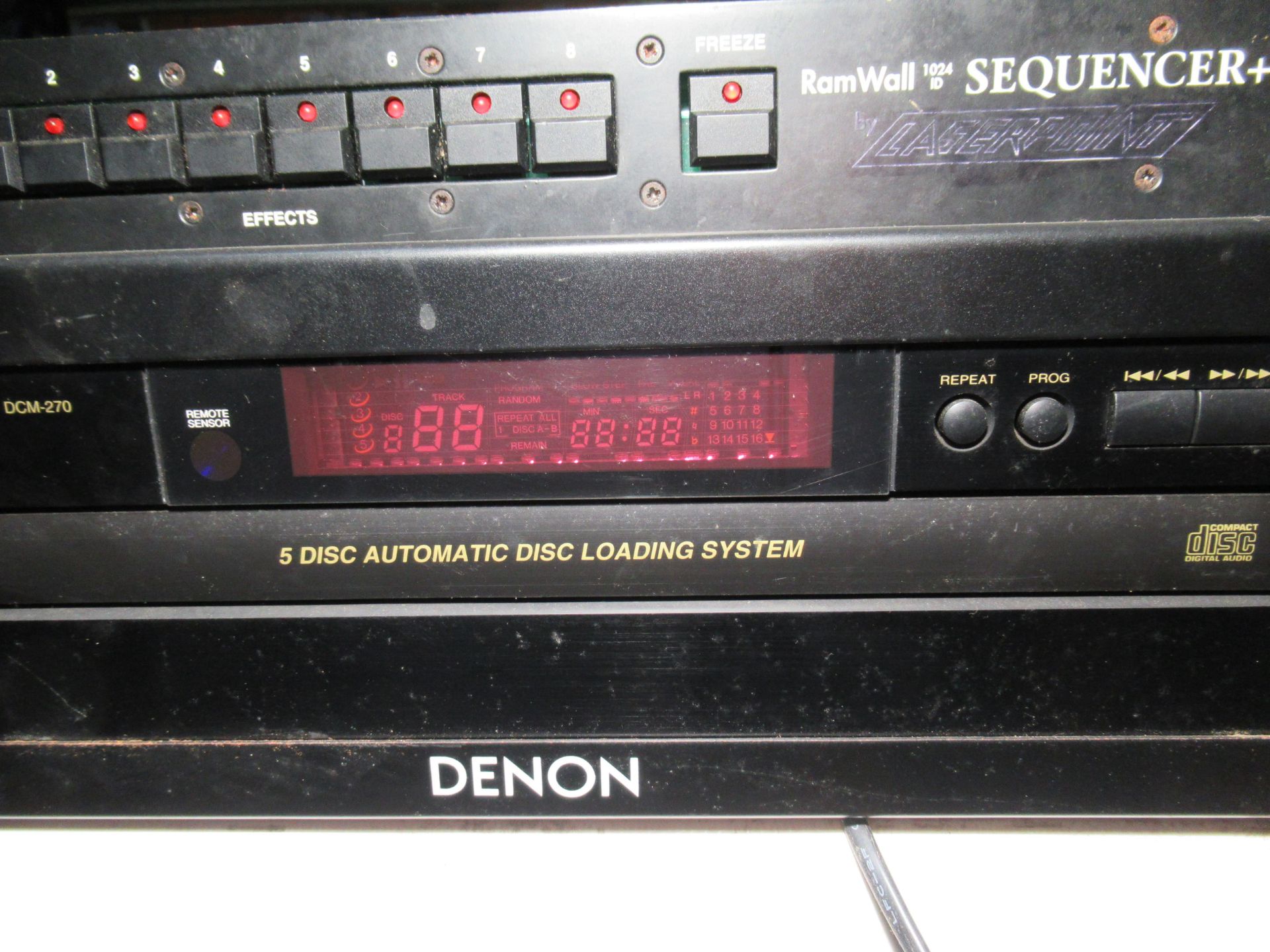 Denon DCM-270 5 Disc CD Player, Ram Wall 1042 Sequencer and a ELCA SR16 Super Regia Video Matrix Swi - Image 4 of 6