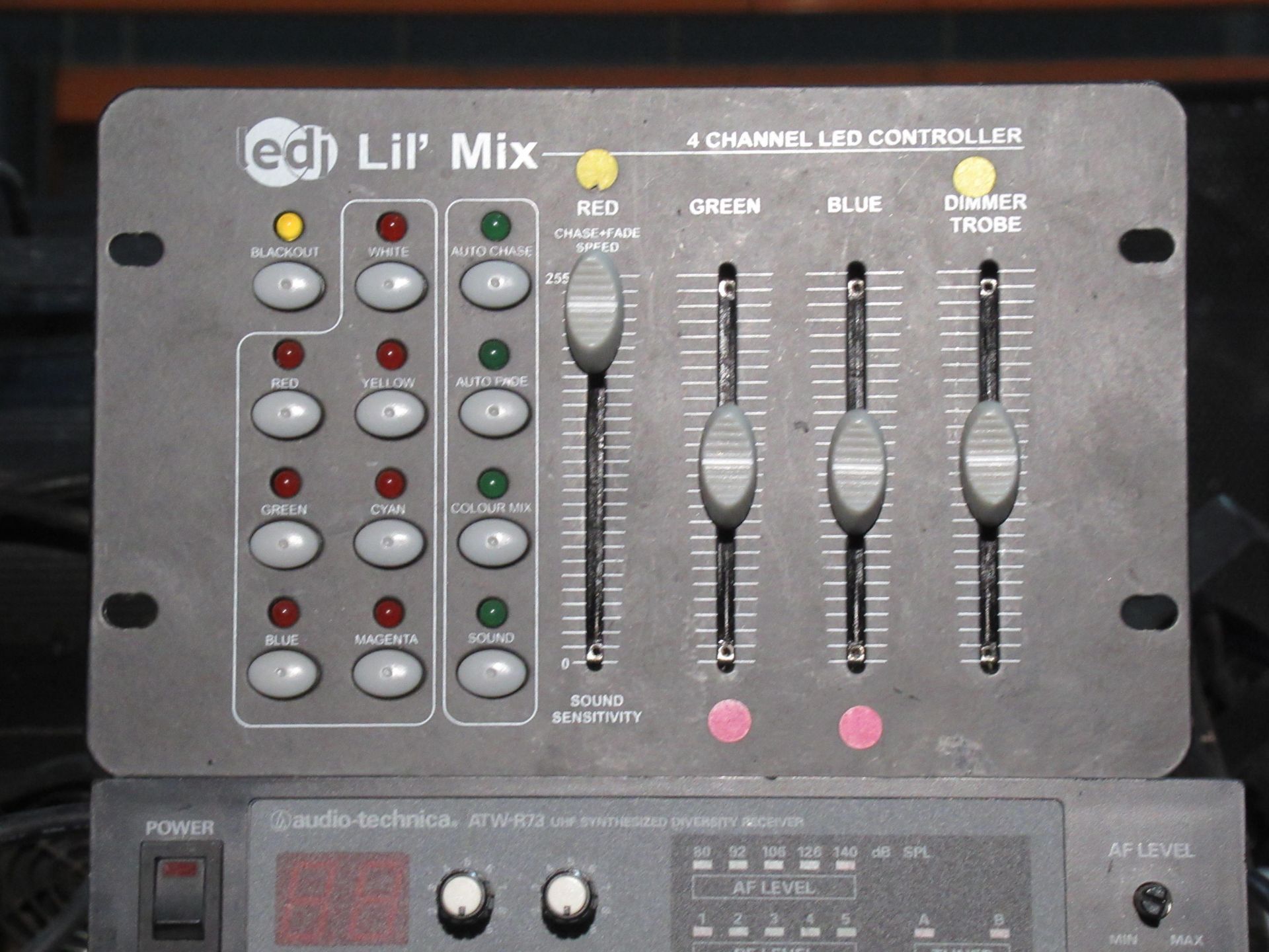 Ledi Lil' Mix Controllers, Aucio Technica ATW-R73 Diversity Reciever and Cloud CX335 Compressor Limi - Bild 3 aus 6