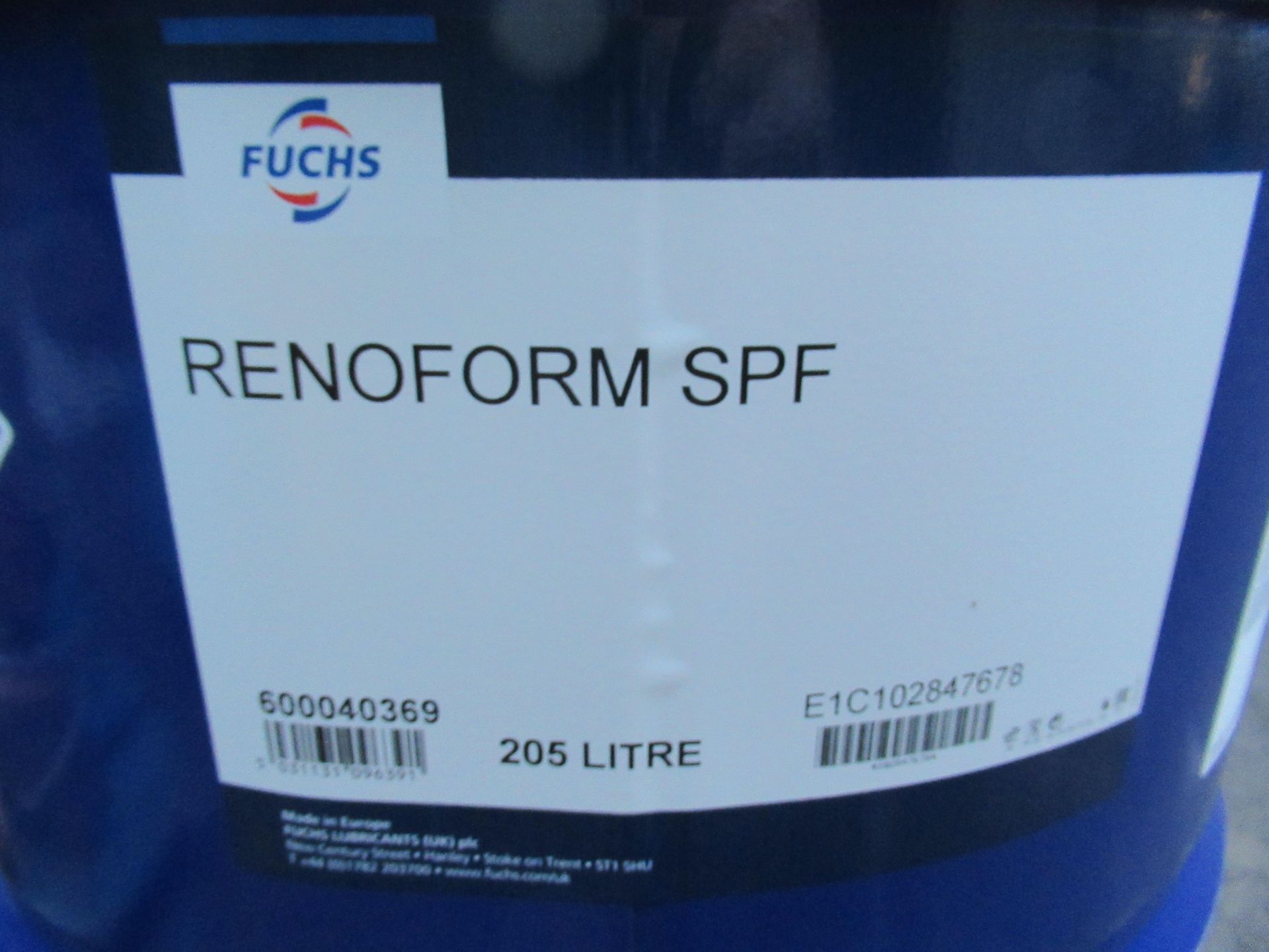 A full barrel of Fuchs Renoform SPF 205L - Image 5 of 5