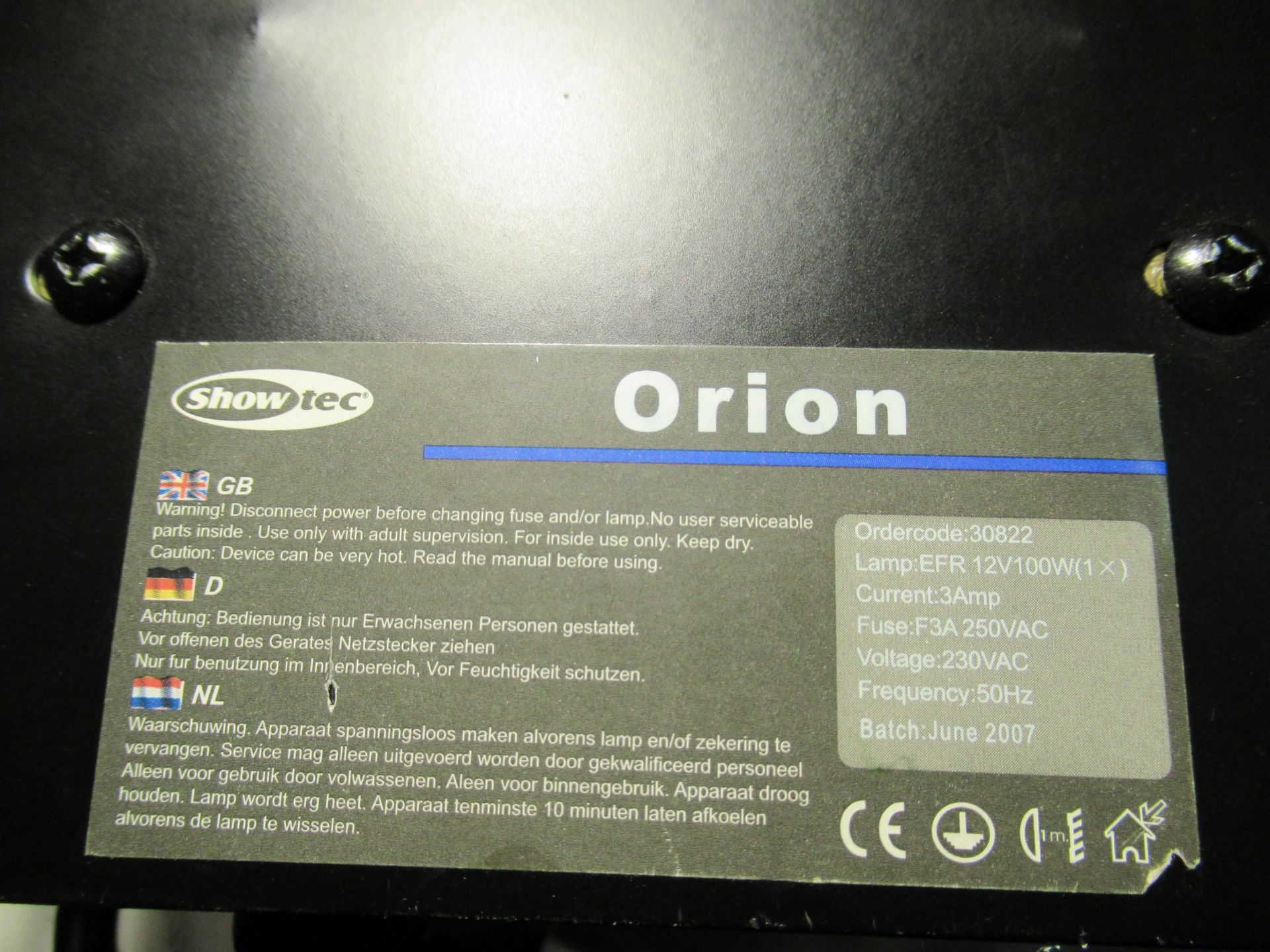 2 x Showtech Orion Lighting Effects in Flight Cases - Image 4 of 6