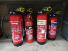 7 x Various Fire Extinguishers