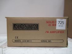 BNIB Adastra A55 MK2 PA Amp for Tannoy Operates at 12V Car Supply or Mains