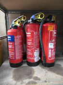 6 x Various Fire Extinguishers
