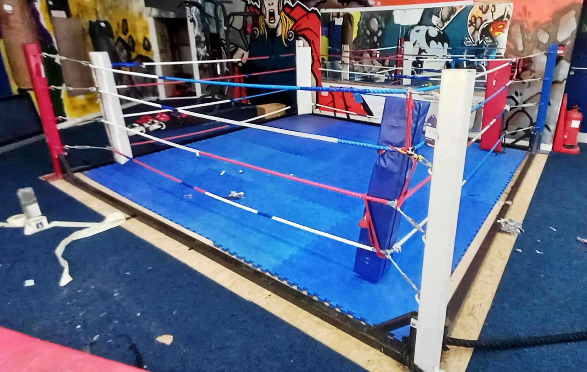 Approx. 4 x 4m Boxing Ring and Flooring - Image 2 of 3