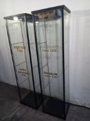 2x glass display units