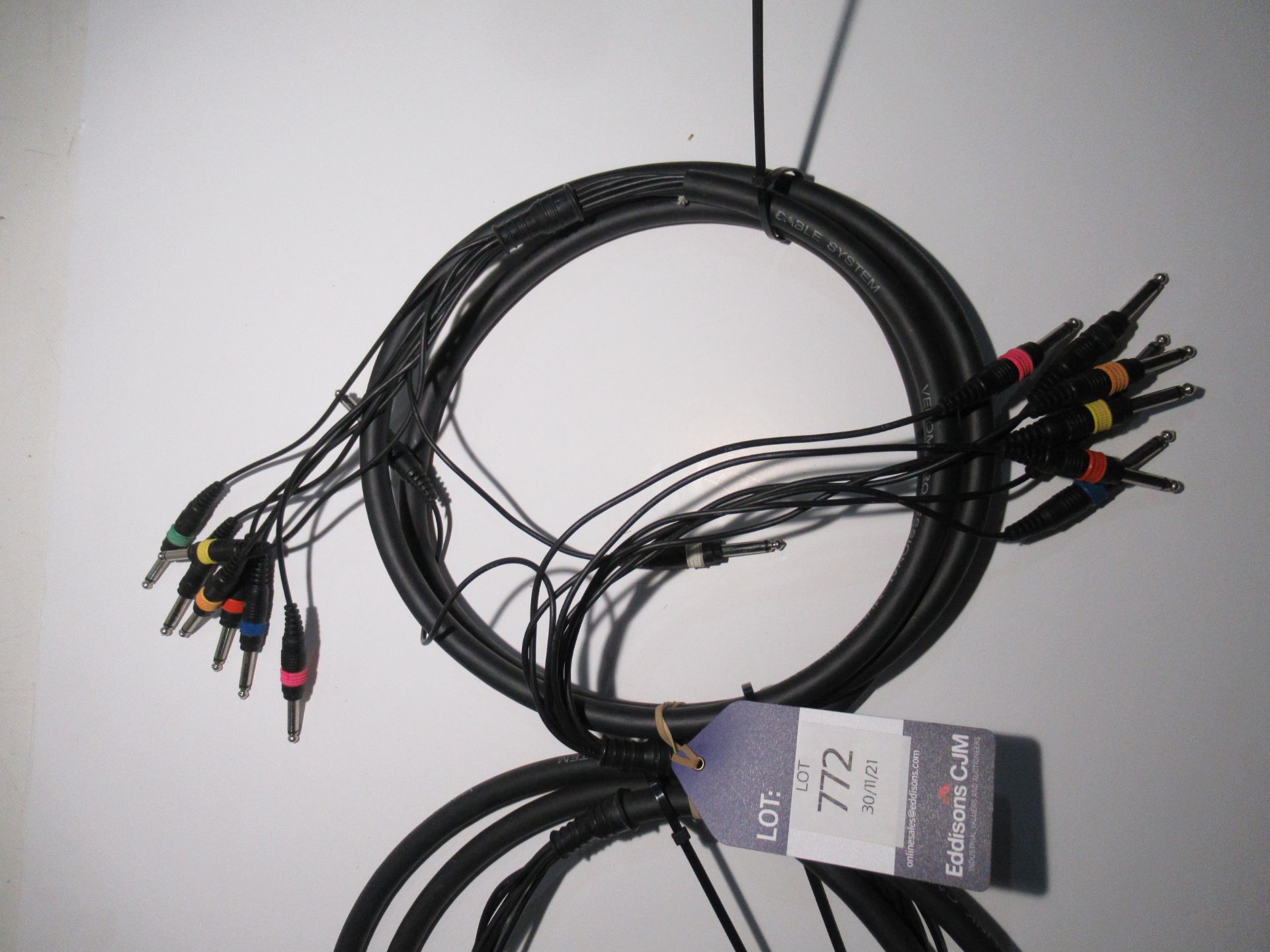 2 x 5m 8Way Snake Mono 6.35mm Jack Cables