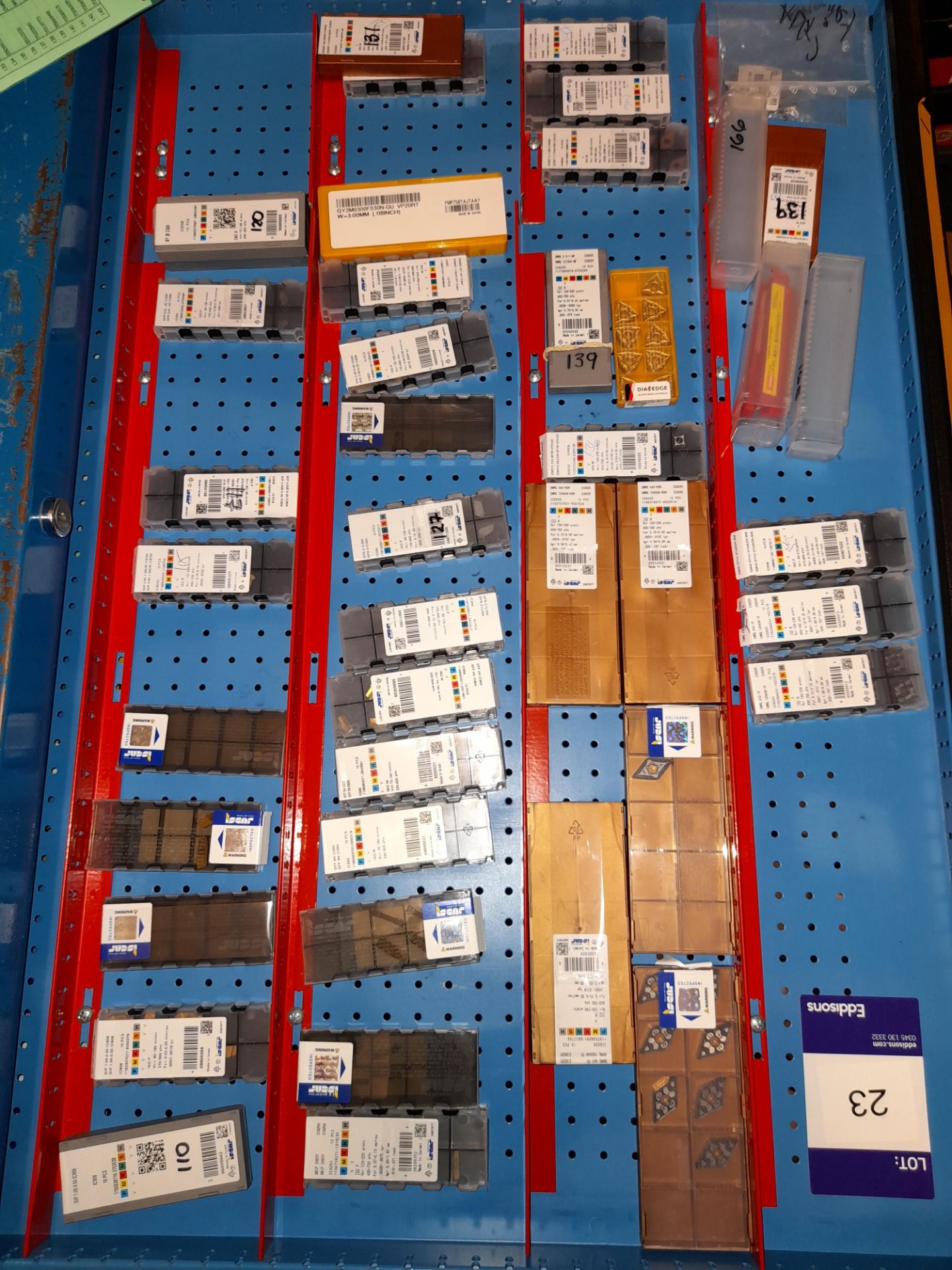 Quantity of various CNC inserts, cutting tips and taps etc., as lotted to tray (Tray & drawer unit - Image 2 of 6