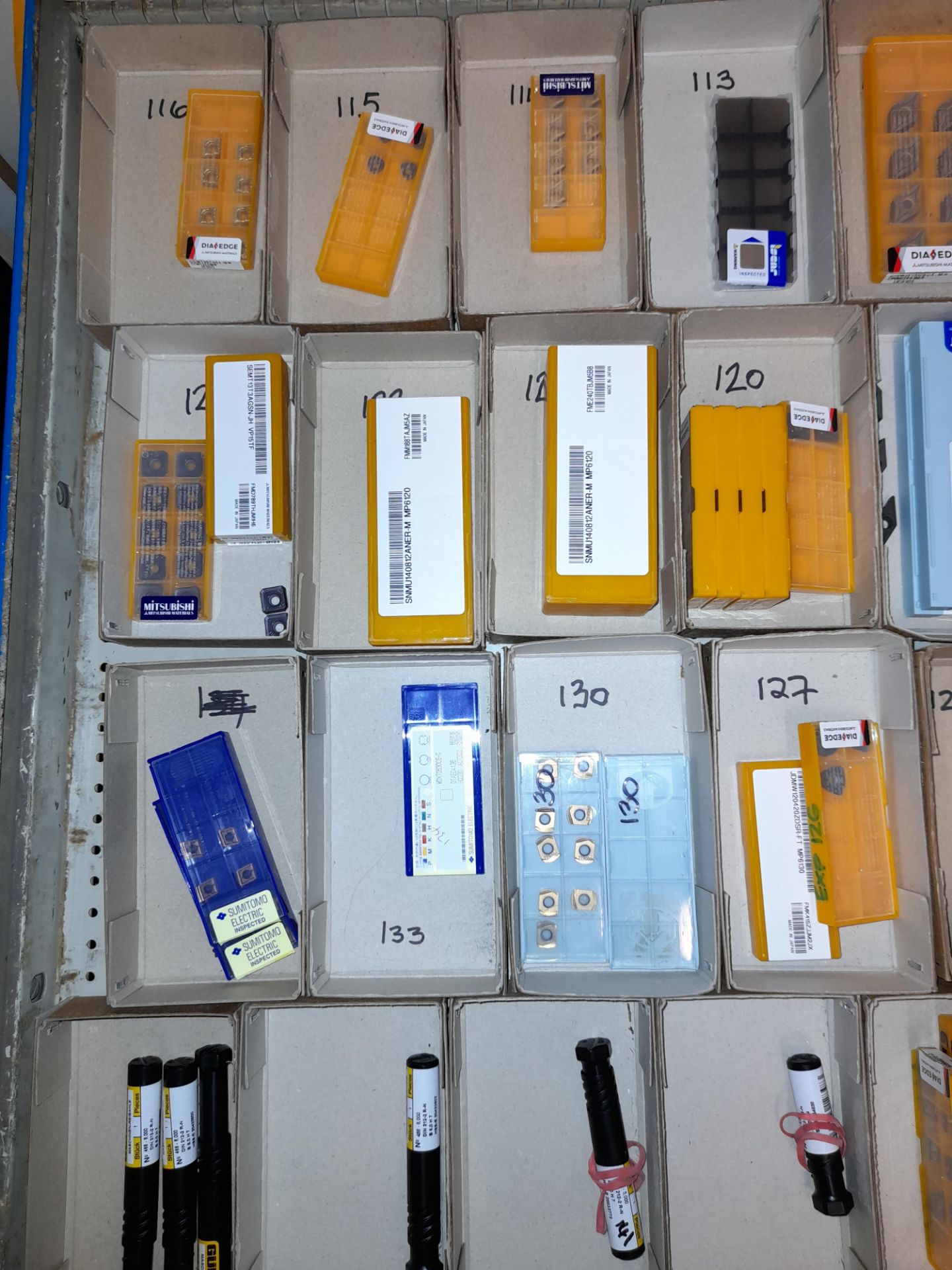Quantity of various CNC inserts, drills and reamers etc., as lotted to tray (Tray & drawer not - Image 2 of 5