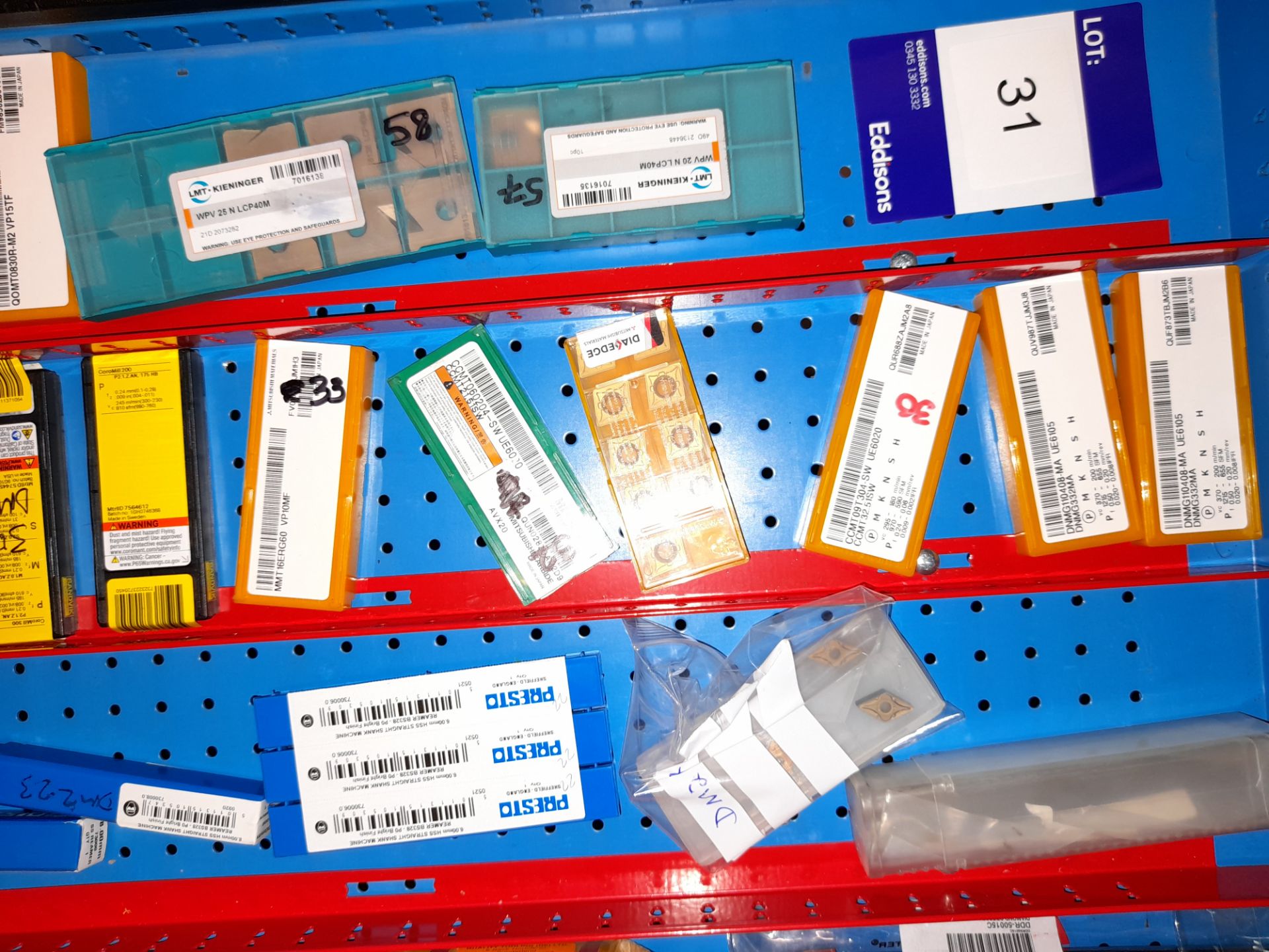 Quantity of various CNC inserts, cutting tips etc., as lotted to tray (Tray & drawer unit not - Image 2 of 3