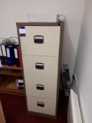 4 Drawer Filing Cabinet, two tone brown