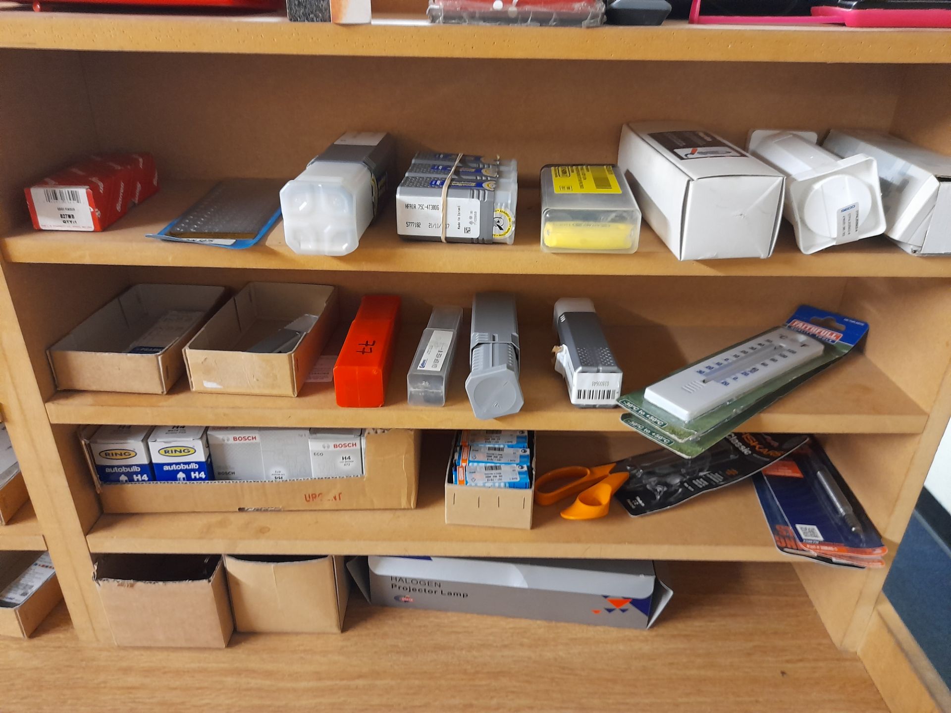 Quantity of various inserts, drills, auto bulbs etc., to two bays, Location A20 (Shelving not - Image 5 of 5