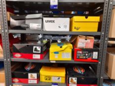 10 Pairs of various safety footwear. Location B6 (Shelving not included)