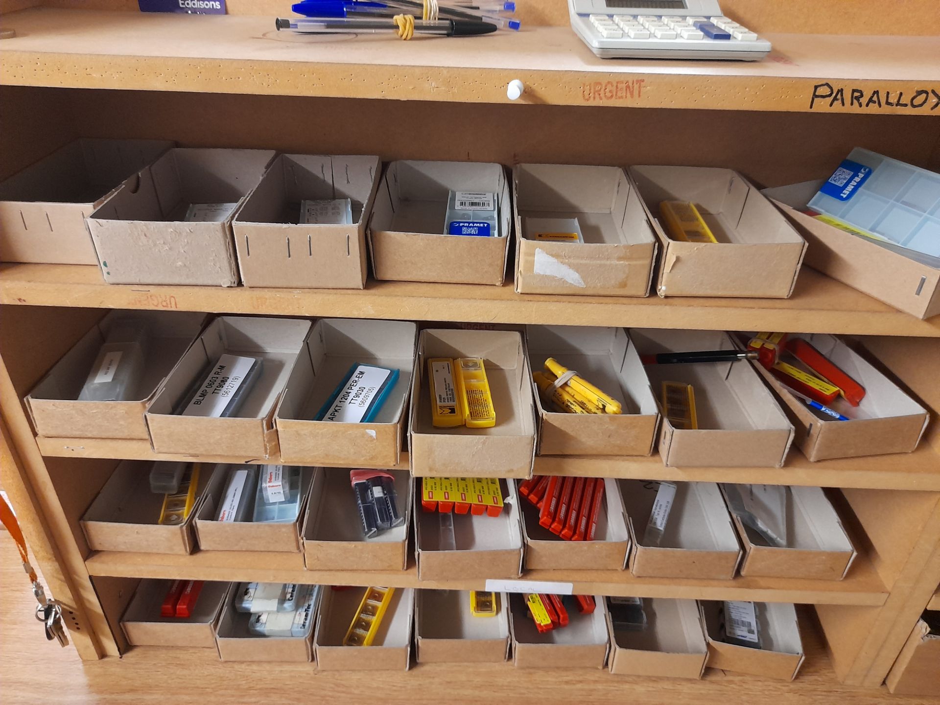 Quantity of various inserts, drills, auto bulbs etc., to two bays, Location A20 (Shelving not - Image 4 of 5