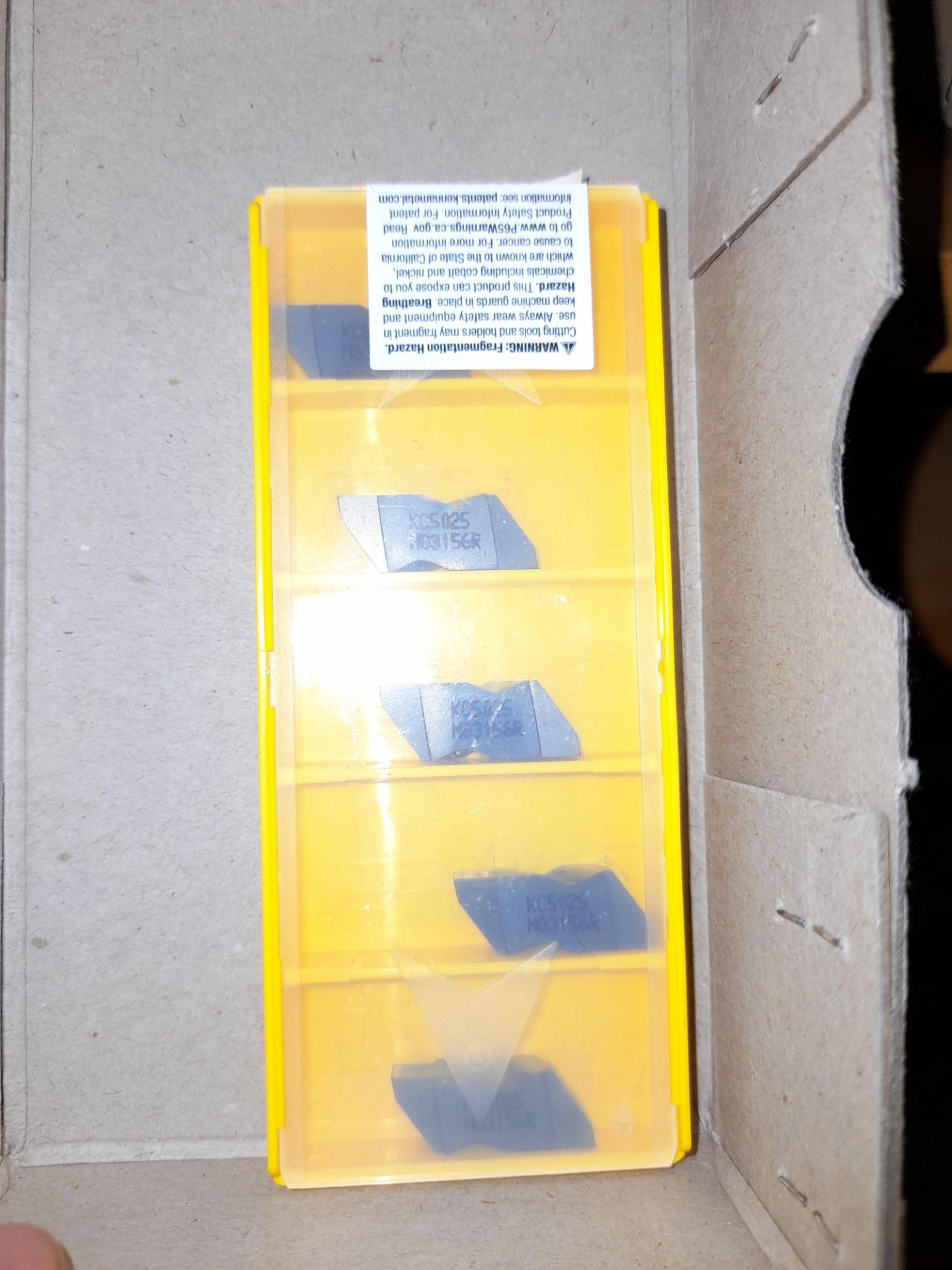 1 bay of various CNC cutting tips & inserts, Location: A5, (Note: Various quantities to boxes, see - Image 6 of 6