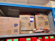 2 - boxes of polyco G10K3 gripit oil C3 gloves, 1 box of OH handsafe GN70 blue hybrid examination